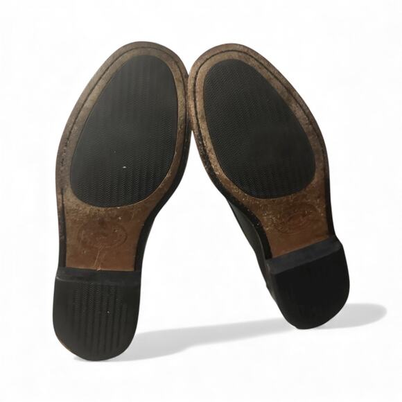 H.S. Trask Bozeman Montana Men Tassel Leather Loafer Shoes Size 10M Black Brazil - Picture 5 of 7